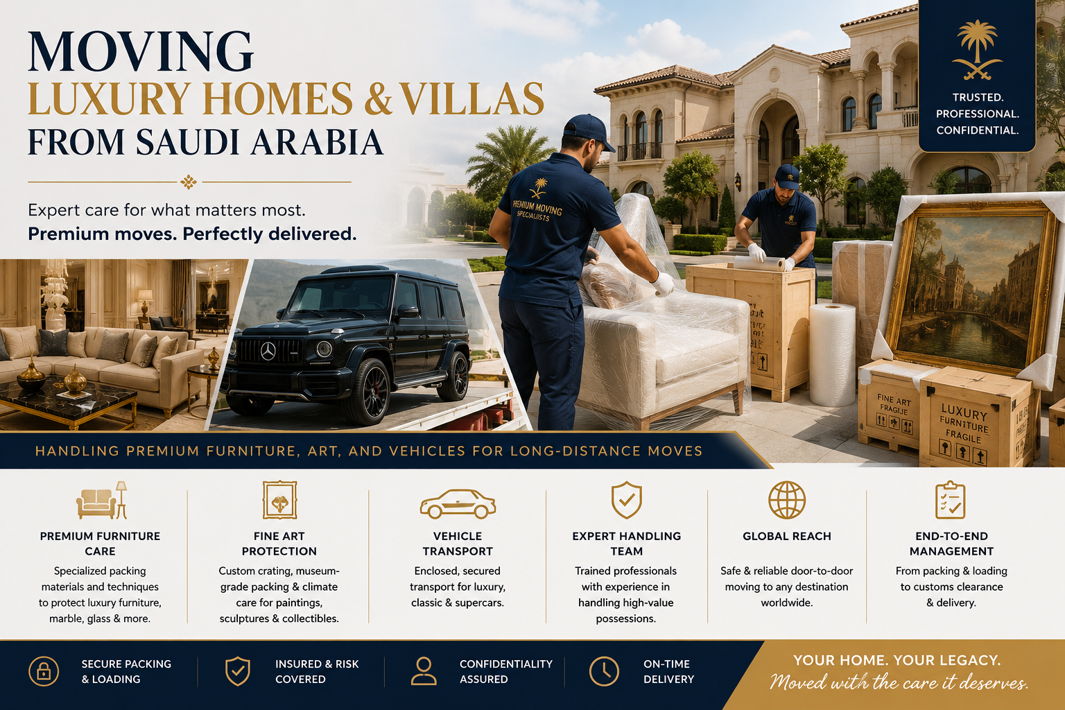 Moving luxury homes and villas from Saudi Arabia